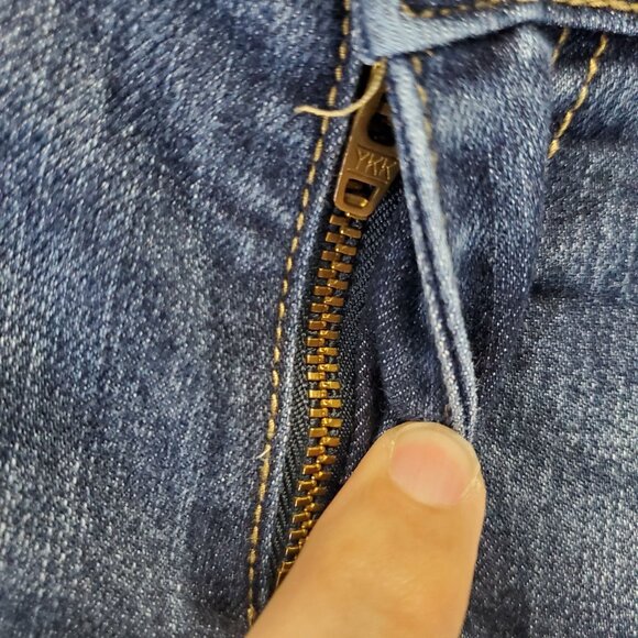 Maurices Jeans Womens 7/8 Blue Straight Leg Mid Rise Stretch Denim - Picture 10 of 12